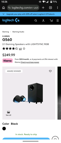 Logitech Speaker G560 (99%)