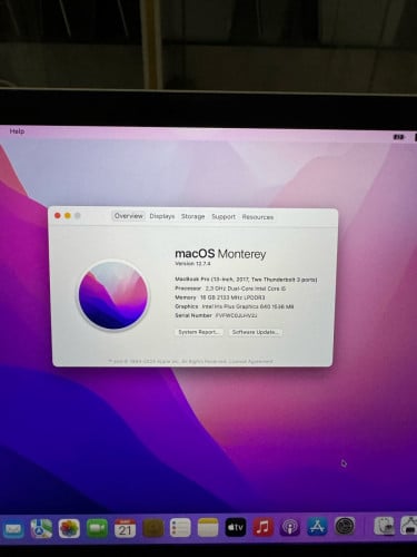 MacBook Pro 13inch core i5 Ram16G 256G