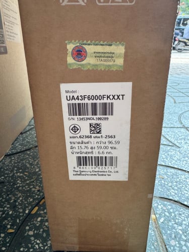 SAMSUNG UA43F6000FKXXT( ទូរទស្សន៏ទំហំ 43”ប្រើប្រាស់អ៊ីនធើណែត/ smart TV 43”)