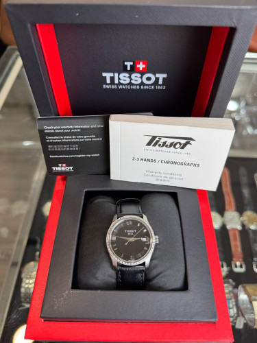 Tissot Couturier Black Dial Diamond Ladies Watch