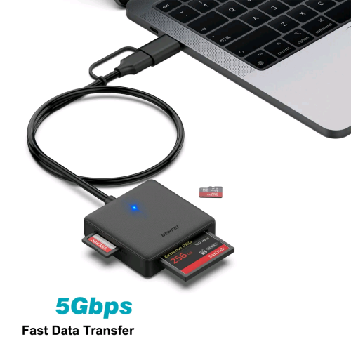Card Reader មុខ២  Type C+USB