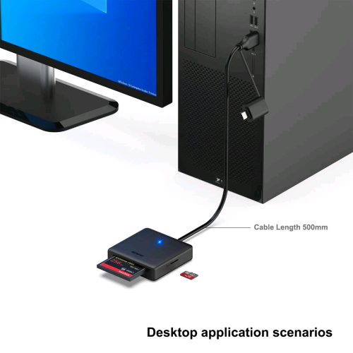 Card Reader មុខ២  Type C+USB