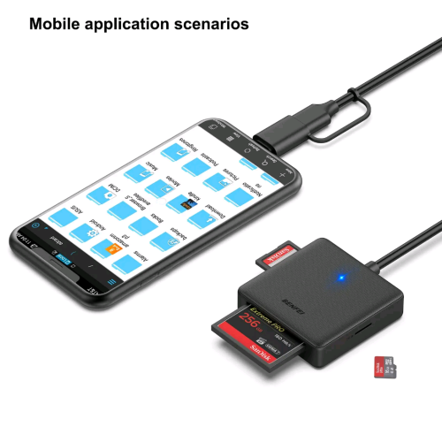 Card Reader មុខ២  Type C+USB