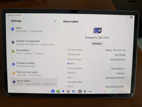 sell tab s10 plus sim 256 99%