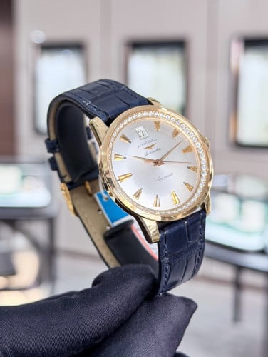 (មួយទឹក) Longines Conquest Heritage តួមាសតាន់ RoseGold 18K Automatic