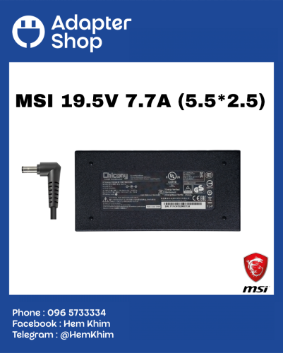 Adapter MSI 19.5V 7.7A 150W Original (5.5*2.5)