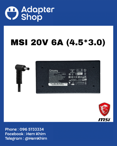 Adapter MSI 20V 6A 120W Original (4.5*3.0)