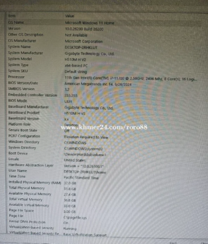Desktop: intel i7-11700, ddr4 ram32, m.2 Samsung SSD 1tb