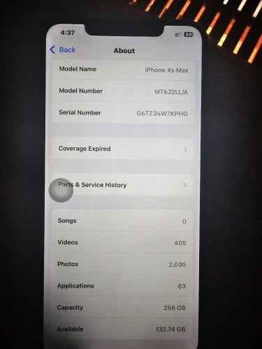Ip xsmax for sell no icloud LCD 256G gold