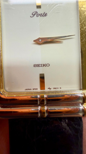 Original Ultra Rare Vintage SEIKO Porte Tank Ultra-Thin White Dial SGP Dress Watch JDM 1986 -Con 80%