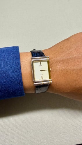 Original Ultra Rare Vintage SEIKO Porte Tank Ultra-Thin White Dial SGP Dress Watch JDM 1986 -Con 80%