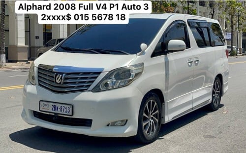 Toyota Alphard 2008 V4 P1 Auto 3 Full Option ម្ចាស់ដើមទី១