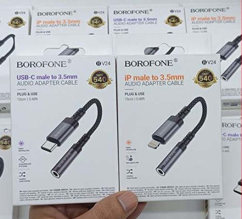 Borofone iPhone male to 3.5mm audio adapter cable