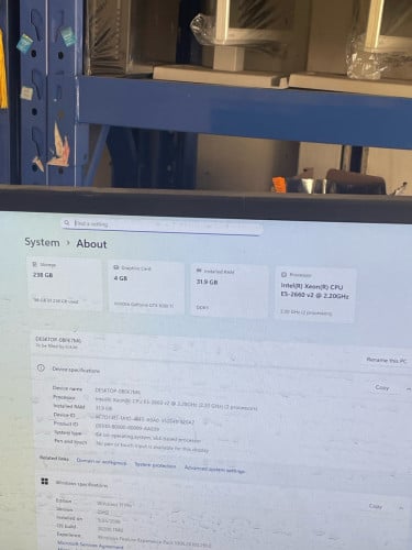 Clone Xeon *2 E5-2660v2(40cpu) ram 32gb ssd 256gb VGA 2gb