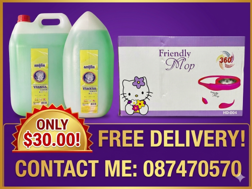 Liquid detergent and mop for sell