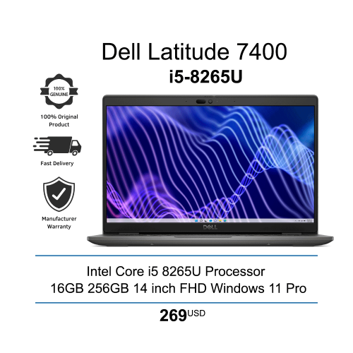 𝐃𝐞𝐥𝐥 𝐋𝐚𝐭𝐢𝐭𝐮𝐝𝐞 7400 | i5-8265U 16GB 256GB 14" FHD = $269
