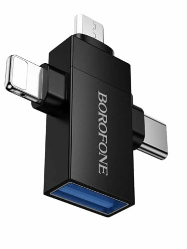 Borofone iPhone/micro-usb / usb-c male  to usb -a female