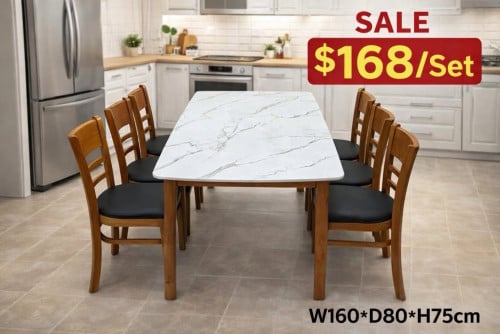 Dining Table set with Six Chairs