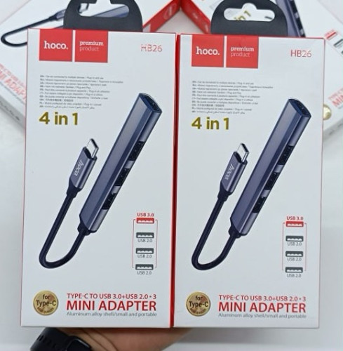 Hoco mini adapter type-c to USB 3.0+ USB 2.0*3