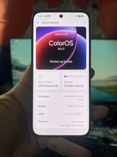 Oppo Reno 14 5G / ram12g+12g / 256g / ក្រុមហ៊ុនសុីម 2 សុំណុំហ្សុីនណែន លក់តំលៃក្រោមទីផ្សារ 265$ ដាច់