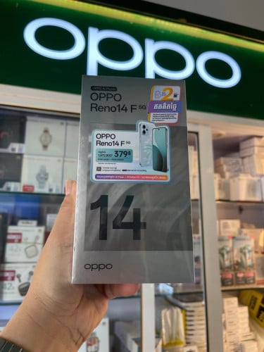 OPPO Reno14F Ram12G+12G/256G ថ្មីប្រអប់ធានា1ឆ្នាំថែមជូនការដូពិសេស