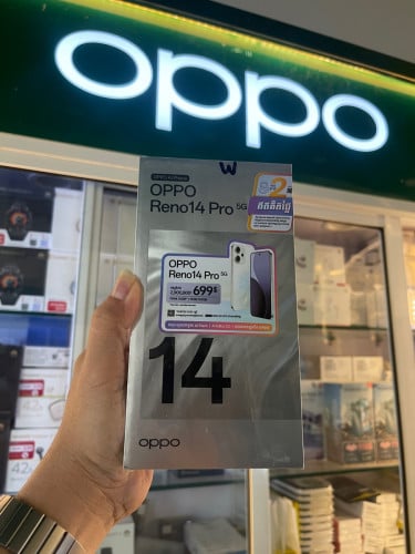 OPPO Reno14F Ram12G+12G/256G ថ្មីប្រអប់ធានា1ឆ្នាំថែមជូនការដូពិសេស