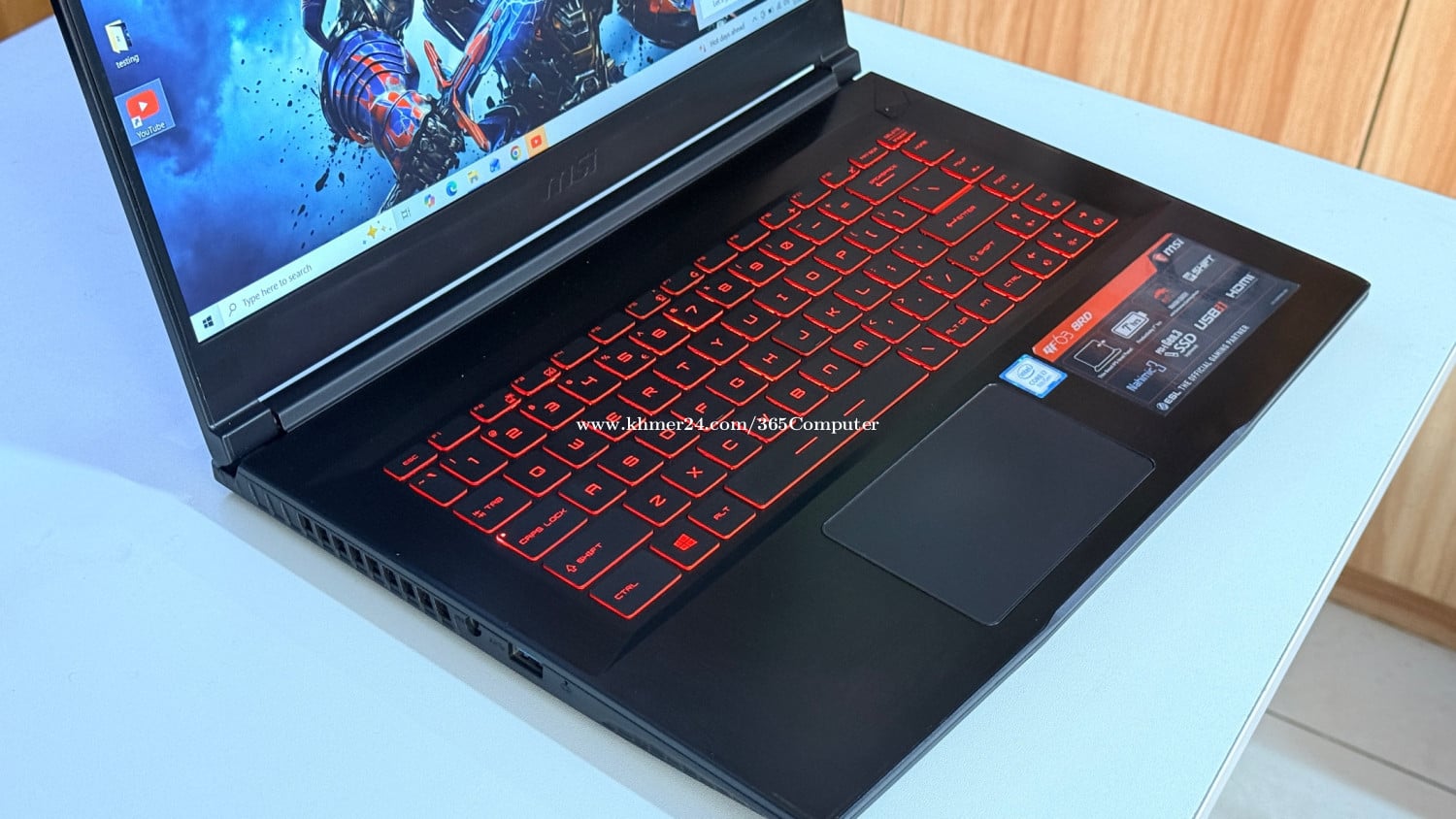 Gaming MSI GF63 8RD (1ទឹកស្អាត-98%)Good for Students 🌸🥳 price $375.00 ...