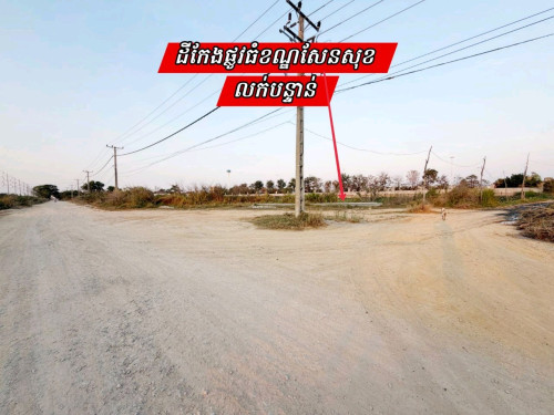 ដីកែងលក់_ប្លុកភូមិគ្រឹះធំៗ_ចុះពីផ្លូវកប់ស្រូវបន្តិច_ខណ្ឌសែនសុខ