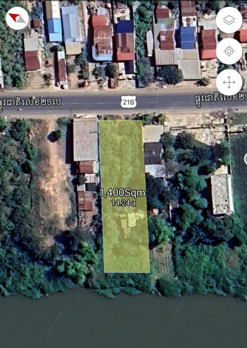 ដីលក់លើផ្លូវ 21B ជាប់ទន្លេរ