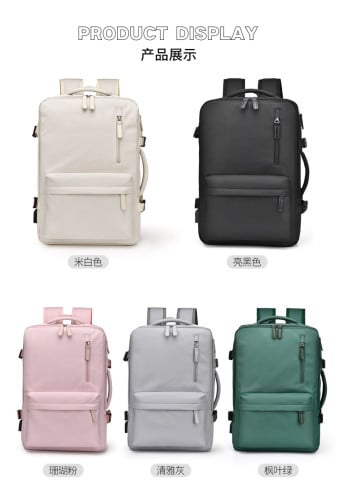 Macaron color expansion backpack large capacity lightweight travel backpack for boys and girls