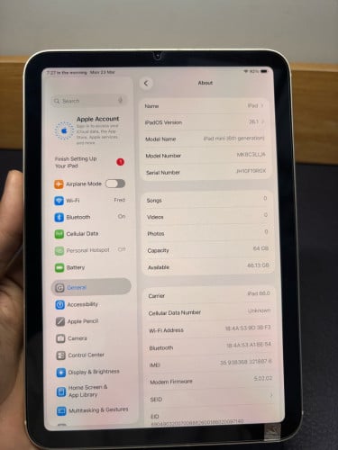 iPad Mini6 Sim+Wifi 64g