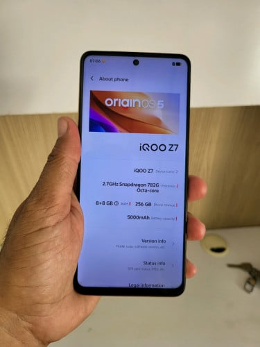 iQoo Z7 8g/256g_CH(វៃដូរបាន)👉$125