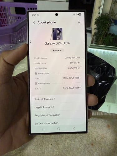 Samsung Galaxy S24Ultra 256GB SIM2+ESIM តួស្អាតខ្ចីមួយជុំ99%