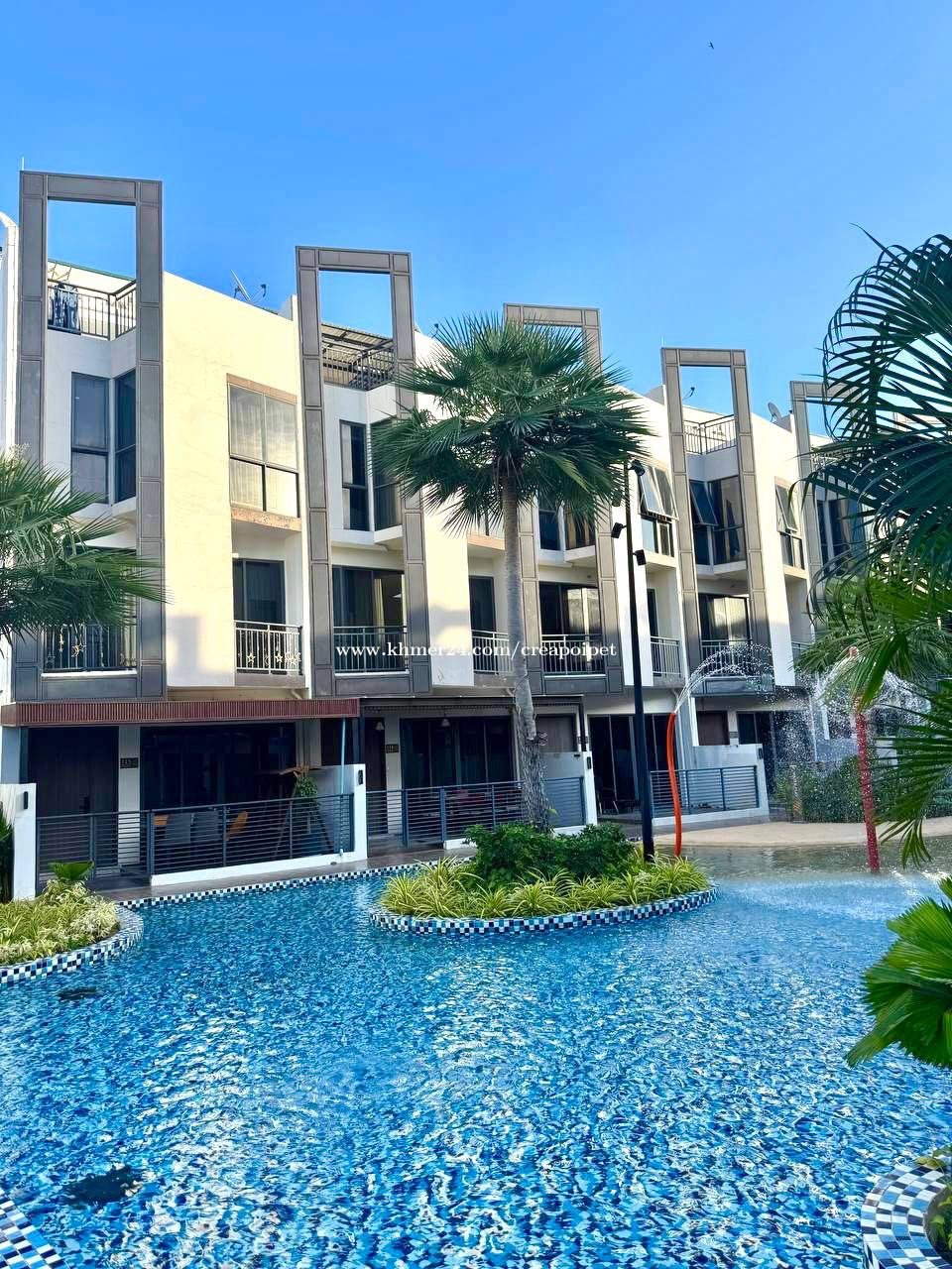 ផ្ទះសម្រាប់ជួលនៅបុរី ឌឹ ផាម ច្បារអំពៅ / Link House for Rent at Borey The Palms, Chbar Ampov