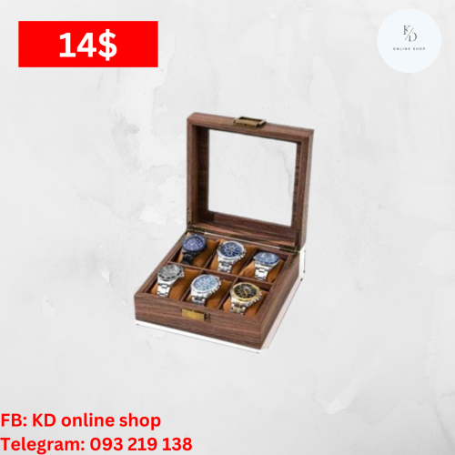 ប្រអប់នាឡិកា 6 ថត | Watch Box |