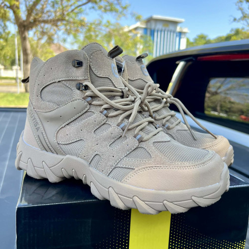 ស្បែកជើងក្បាលដែកបាតដែក / Men's Safety Boot (Guyisa Brand)