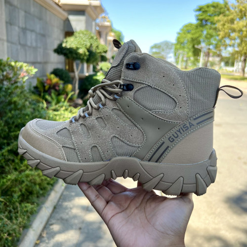 ស្បែកជើងក្បាលដែកបាតដែក / Men's Safety Boot (Guyisa Brand)