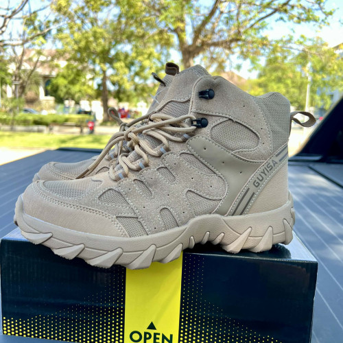 ស្បែកជើងក្បាលដែកបាតដែក / Men's Safety Boot (Guyisa Brand)