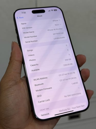 iPhone 16 Pro Max (256)G