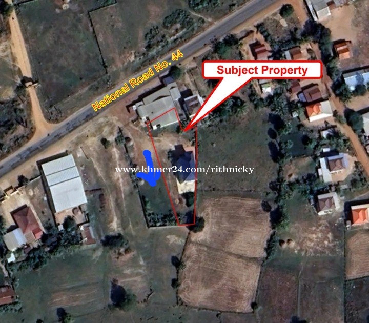 ដីសំរាប់ជួល 17m x 64m នៅលេីផ្លូវលេខ ៤៤