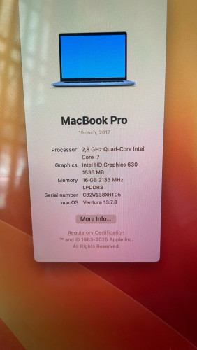 MacBook Pro 2017 15 inch