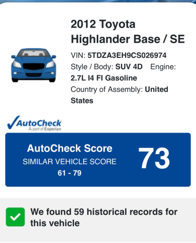 TOYOTA HIGHLANDER V4 2012