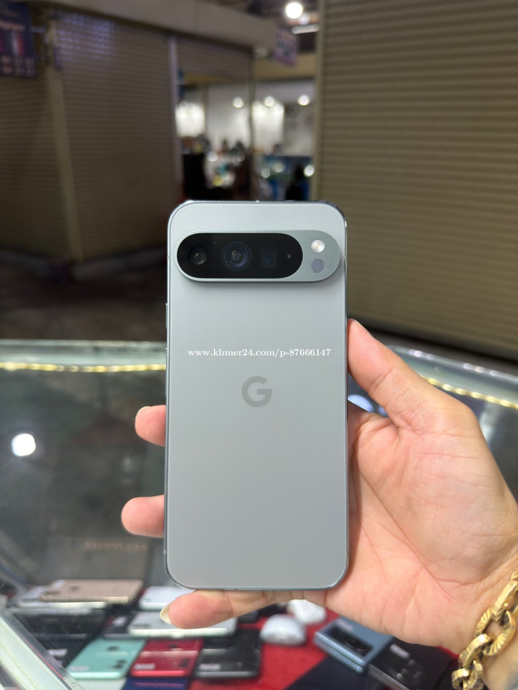 Google Pixel 9 Pro XL Grey USA , Ram16GB HD256GB Phone Condition 98% , ម៉ាស៊ីនសានុំណែន