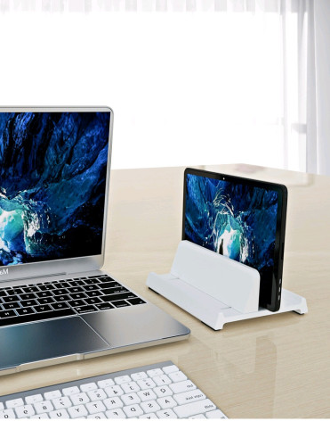 Clean desk stand for Laptop Vertical clean desk setup
