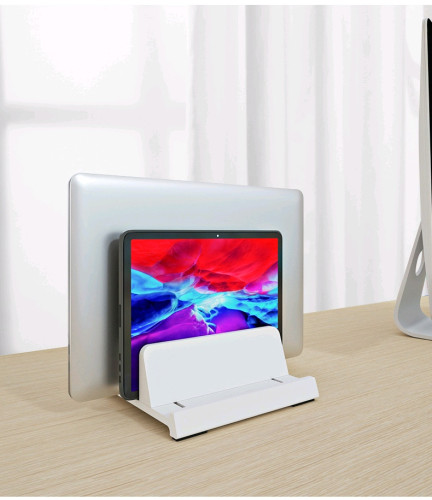 Clean desk stand for Laptop Vertical clean desk setup
