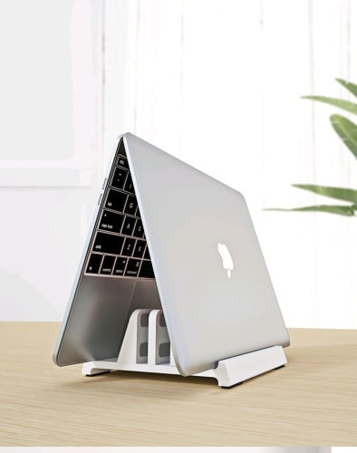 Clean desk stand for Laptop Vertical clean desk setup
