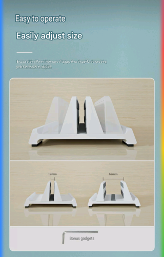 Clean desk stand for Laptop Vertical clean desk setup