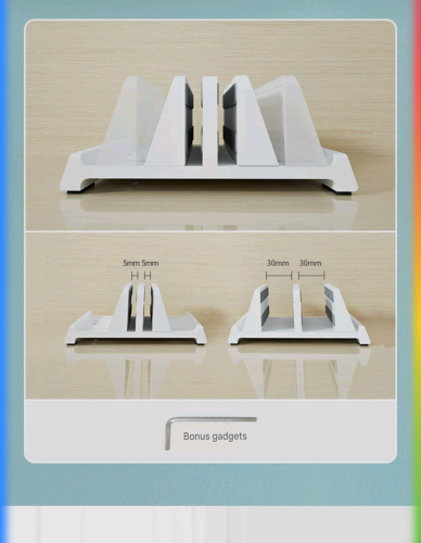 Clean desk stand for Laptop Vertical clean desk setup