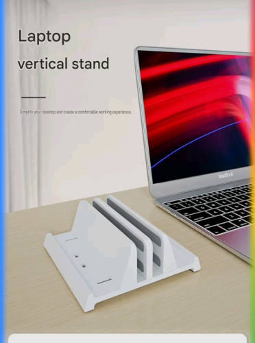 Clean desk stand for Laptop Vertical clean desk setup
