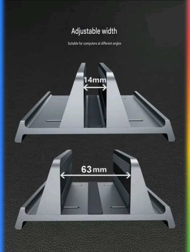 Vertical stand laptop for clean desk setup